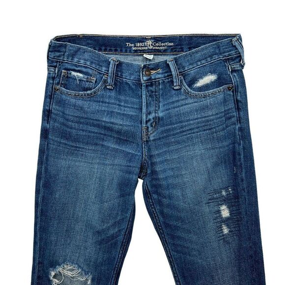 Abercrombie & Fitch Jeans Women's Button Fly 1892 Collection Boyfriend Straight - Picture 3 of 11